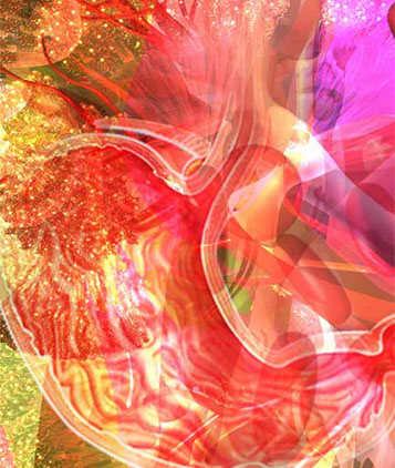 Panel detail from UP/DOWN from the UCSD Biomedical Library. Linda Nye Visualizing Nature