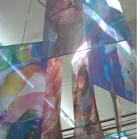 Interior graphics for UCSD Biomedical Library. Linda Nye Visualizing Nature